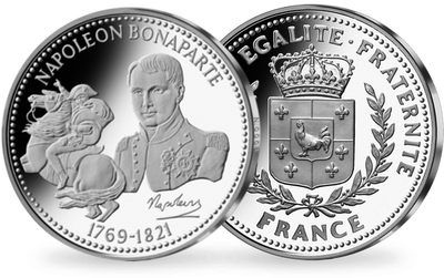 Frappe en argent pur Nos Grands Hommes: «Napoléon Bonaparte 1769-1861»  